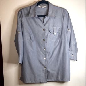 Alia Pinstripe Blouse